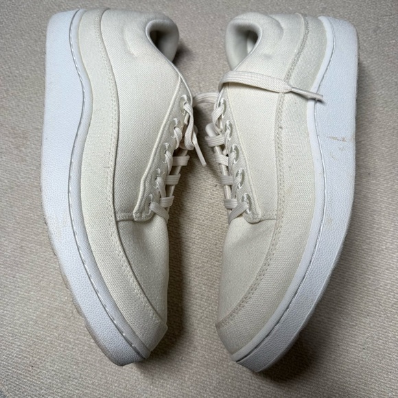 Allbirds Canvas Pacers Cream Sneakers Minimalist Design - Picture 3 of 8